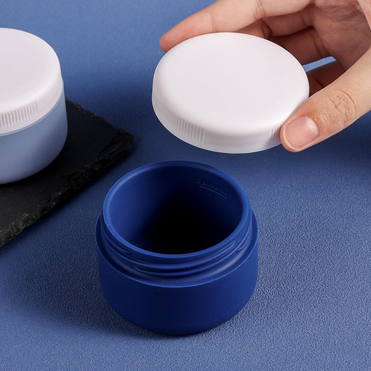 Travel 4 Pack 2oz Silicone Cream Jars - Leakproof TSA Containers