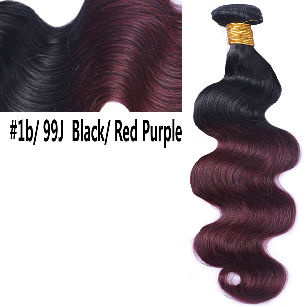 Brazilian & Indian Human Hair Weave Virgin Remy Body Wave - Multiple Lengths & Colors