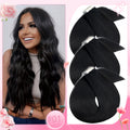 Invisible Skin Weft Tape-In Human Hair Extensions - Thick Remy Hair for Full Head