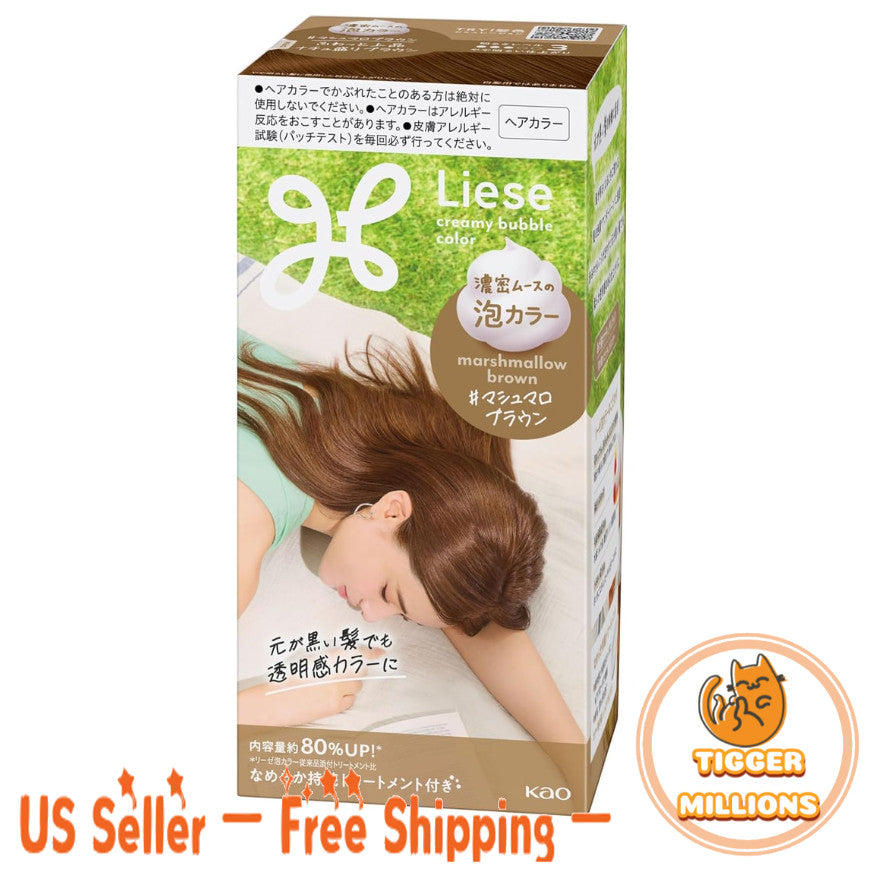 Creamy Bubble Hair Dye Kit Marshmallow Brown - Fast, Glossy Color
