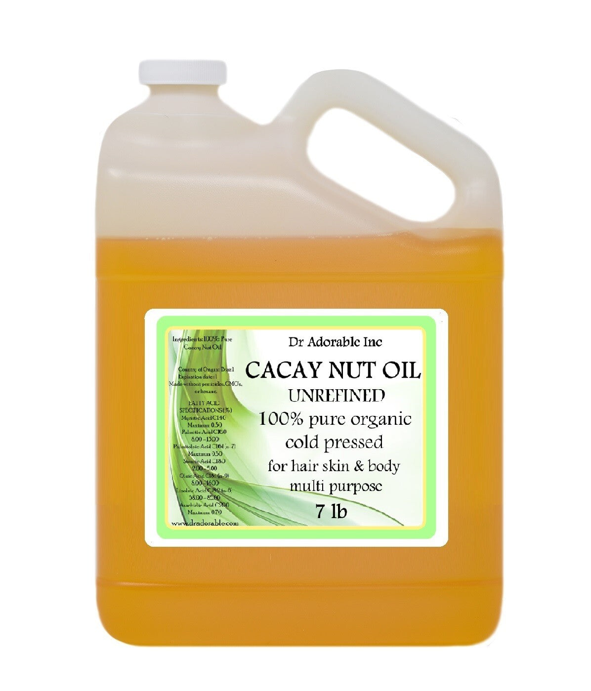 Unrefined Cacay Nut Oil for Skin Hair Body - Organic Anti-Aging Moisturizer