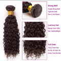 Dark Brown Sew-In Hair Extensions Bundle - Jerry Curl Human Hair 12-18 Inch