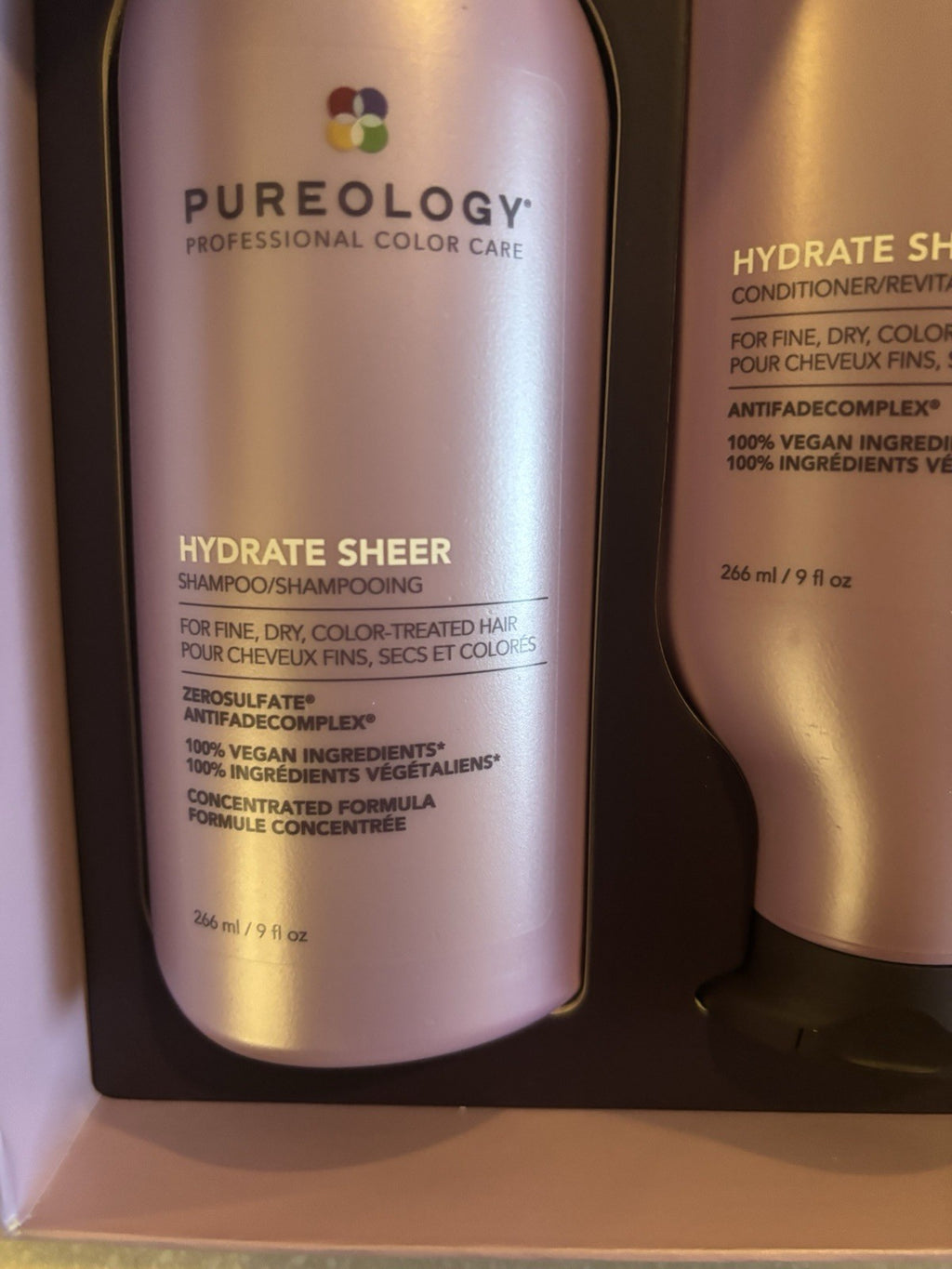 Pureology Hydrate Sheer Hair Care Kit - 3 Pieces with 9oz Shampoo & 6.7oz Spray