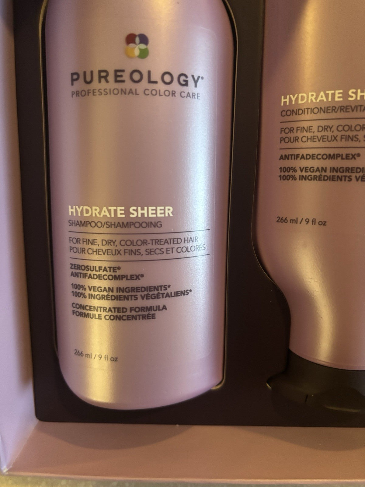 Pureology Hydrate Sheer Hair Care Kit - 3 Pieces with 9oz Shampoo & 6.7oz Spray