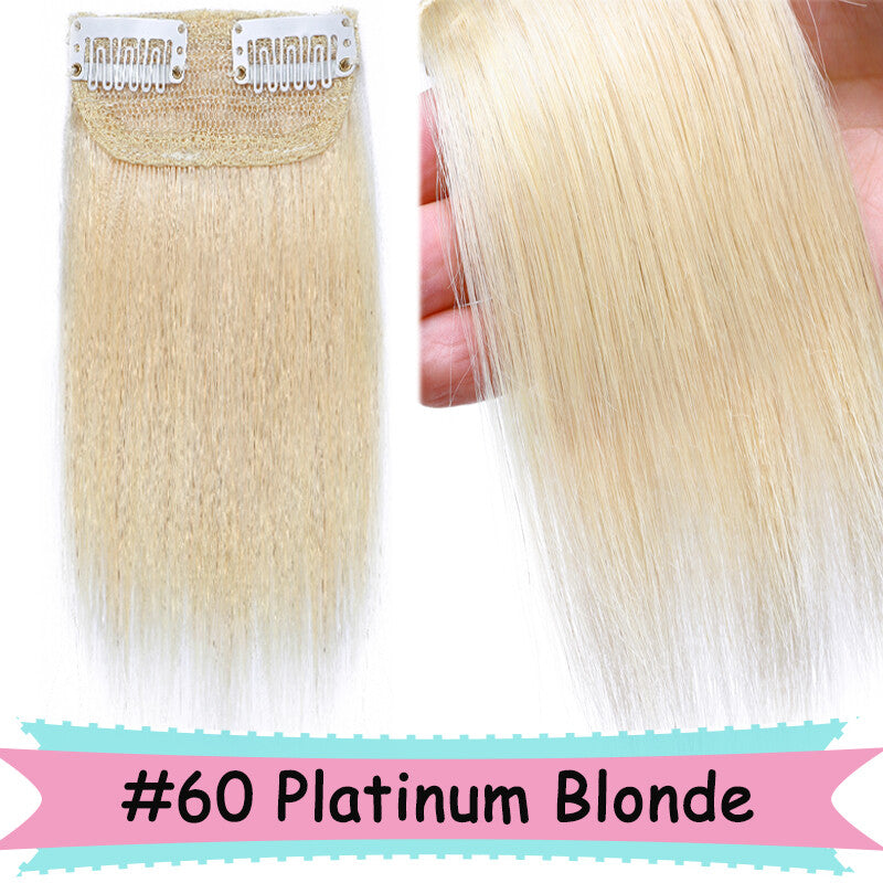 V Shape Clip-In Human Hair Extensions Full Head - Blonde, Remy Virgin
