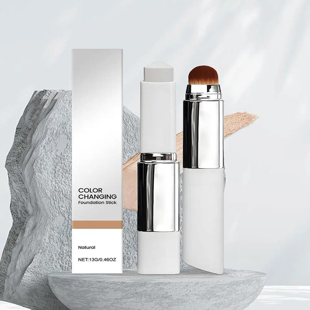 2-in-1 Color Changing Foundation Stick – Moisturizing, Brightening Liquid Cream