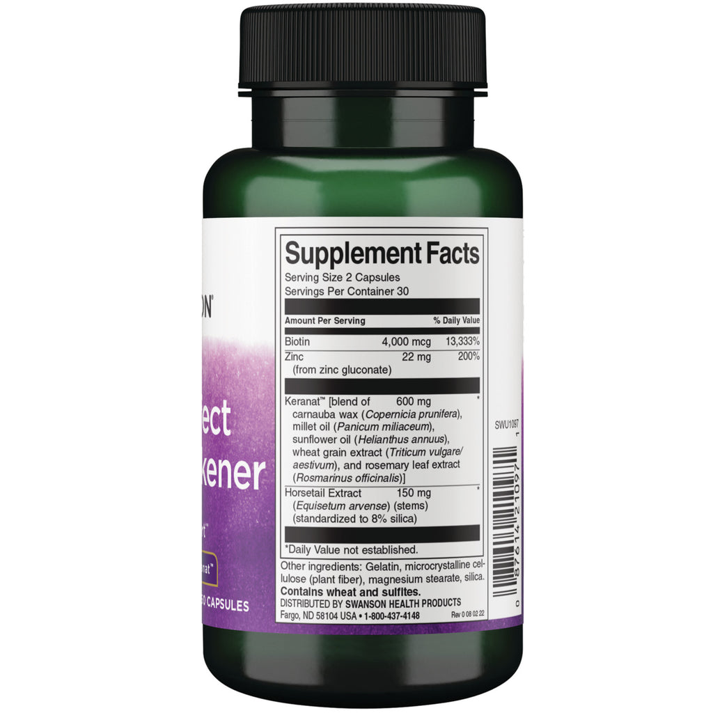 Hair Thickener with Keranat - Supports Hair Growth & Volume, 60 Capsules