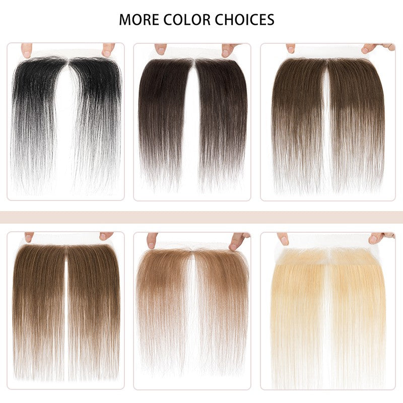 Human Hair Topper with Lace Front for Thinning Hair - Full Lace Hairpiece