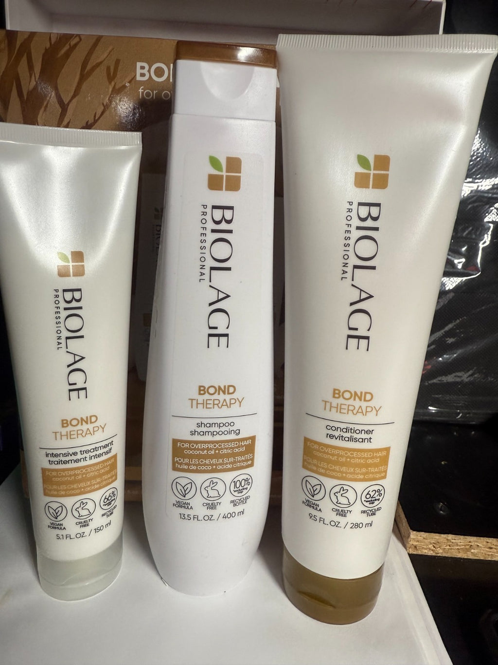 Biolage Bond Therapy Hair Care Set Shampoo Conditioner & Treatment