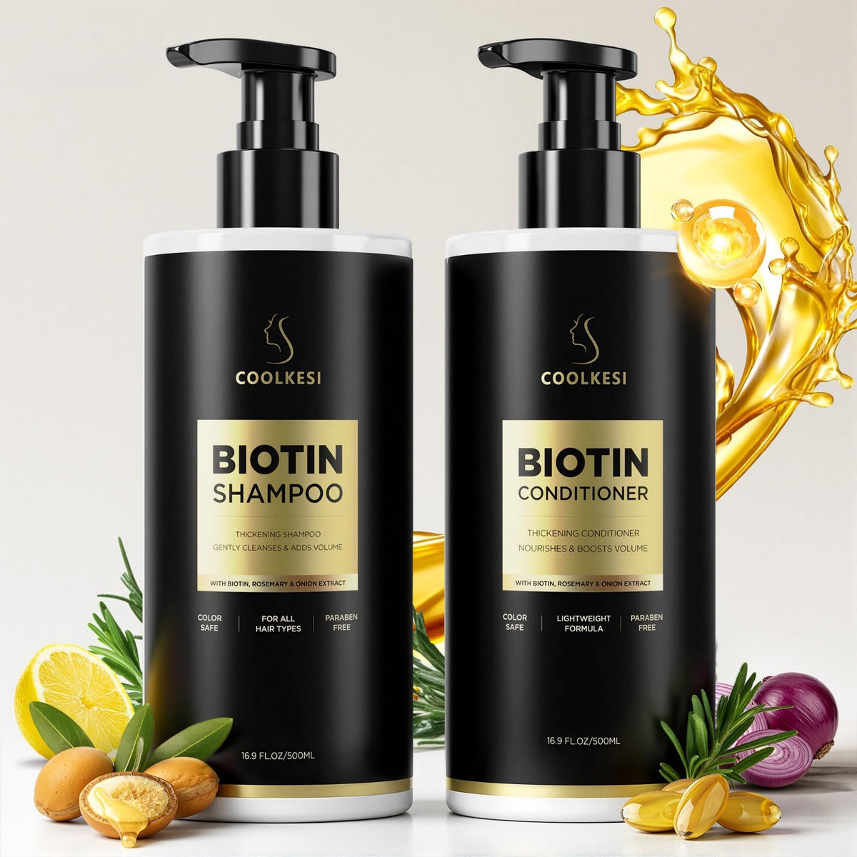 Biotin Hair Growth Shampoo & Conditioner Set for Hair Loss & Volume