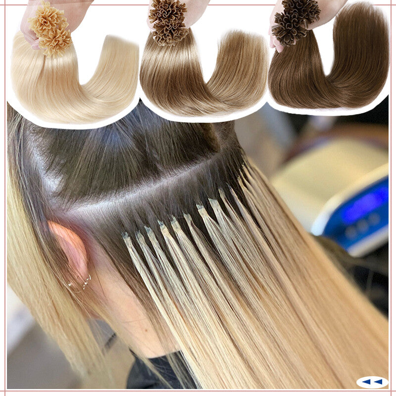Pre-Bonded Nail U Tip Hair Extensions - Remy Human Hair Thick Set
