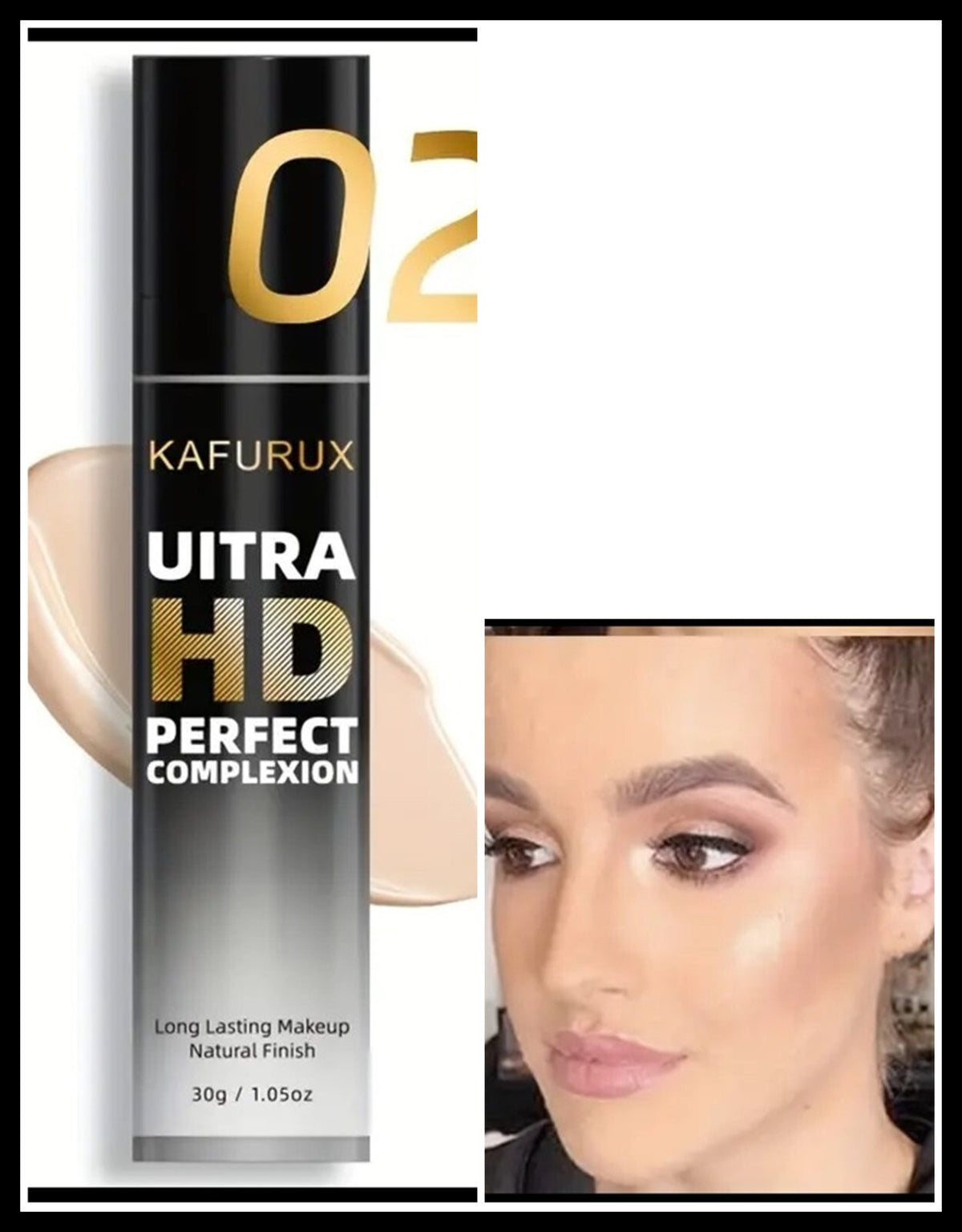 Professional Full Coverage Liquid Foundation with Brush - Waterproof & Long Lasting