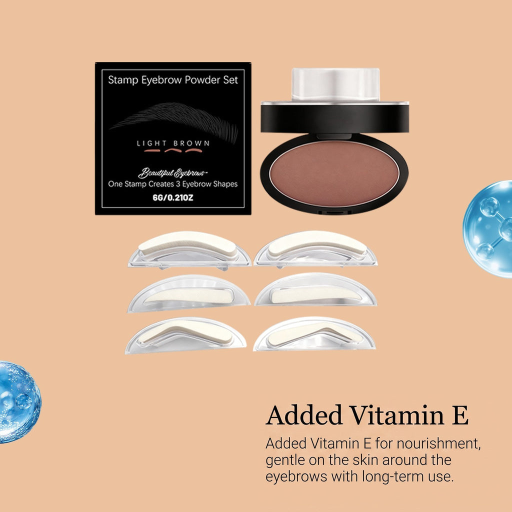 Eyebrow Stamp Kit with 3 Shapes - Water-Resistant, Quick & Easy Makeup