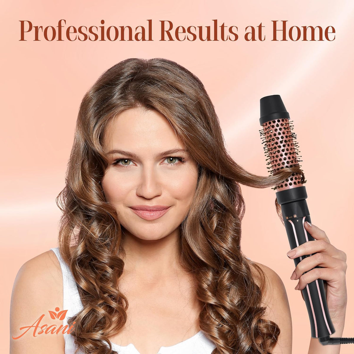 1.5-Inch Heated Round Hair Brush with Ceramic Barrel for Curls & Volume