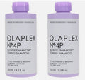 Olaplex No.4P Blonde Enhancer Toning Shampoo Set - Sulfate-Free, 8.5 oz x2