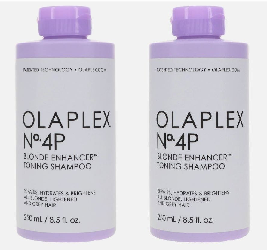 Olaplex No.4P Blonde Enhancer Toning Shampoo Set - Sulfate-Free, 8.5 oz x2