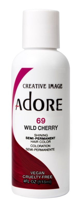 (3 Pack) Adore Semi-Permanent Hair Color #069 Wild Cherry 4oz - Vibrant Hair Dye Set