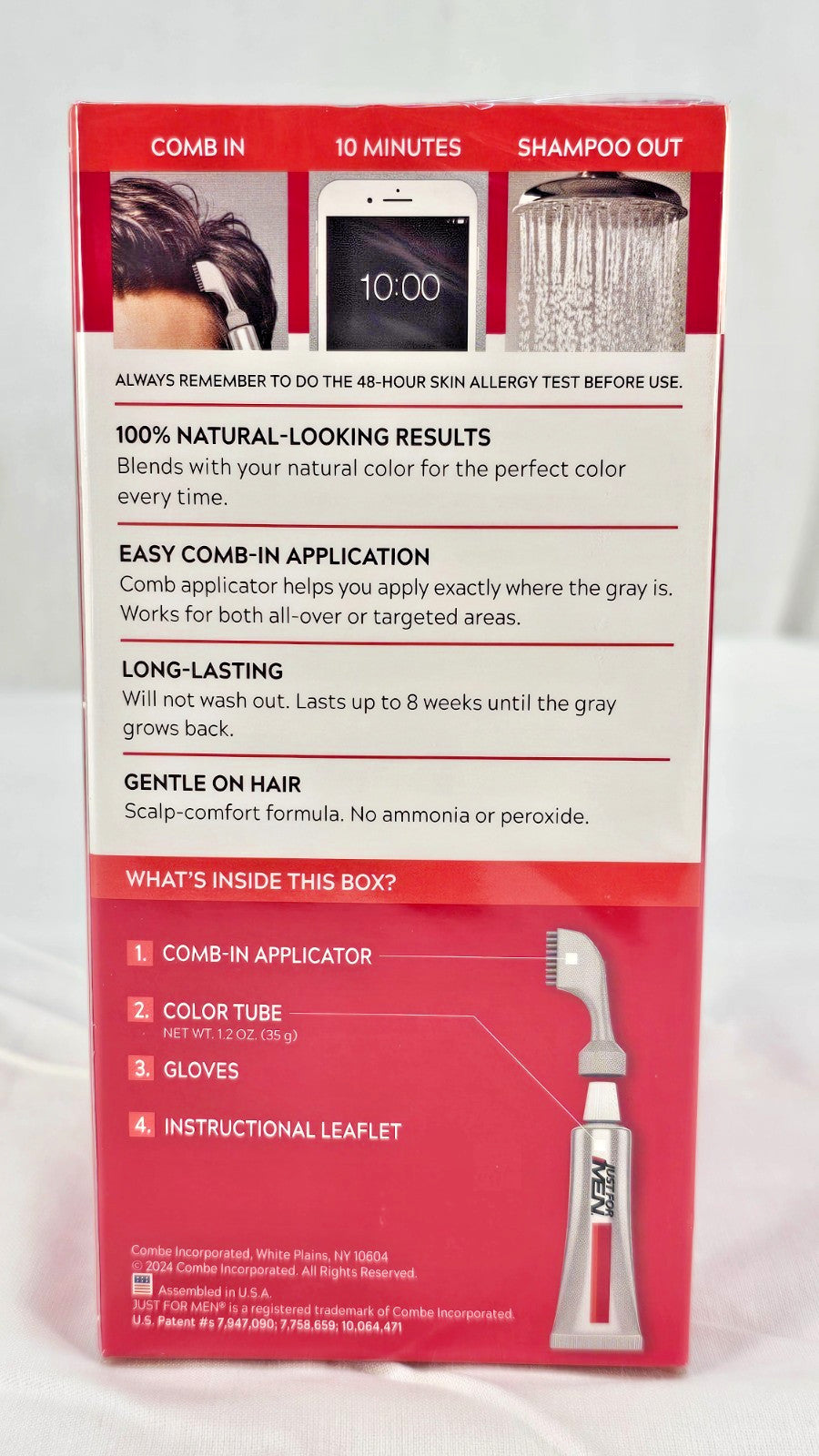 3 Pack Hair Color Kits for Men Medium Dark Brown - Easy Application, Gray Coverage