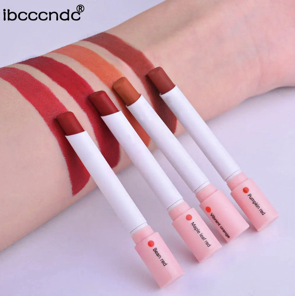 4PCS Matte Lipstick Set Long Lasting Waterproof Red Lip Makeup Kit