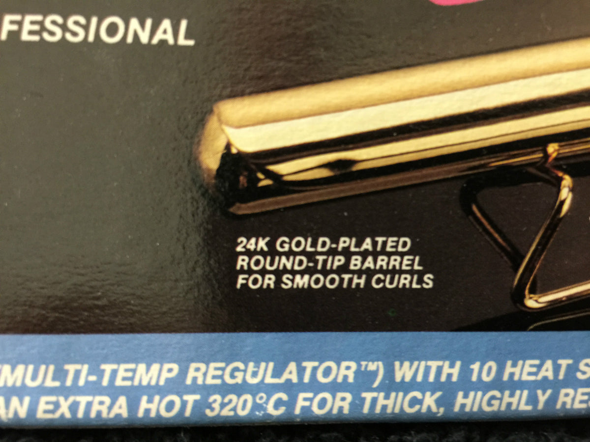 Professional 3/4 Inch Gold-Plated Curling Iron with Multi-Temperature Settings