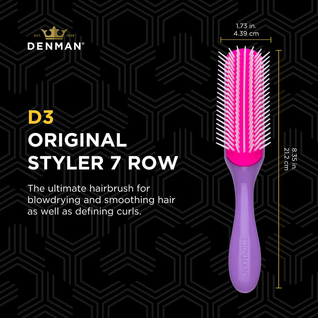 Denman D3 7-Row Curly Hair Brush for Styling & Defining Curls