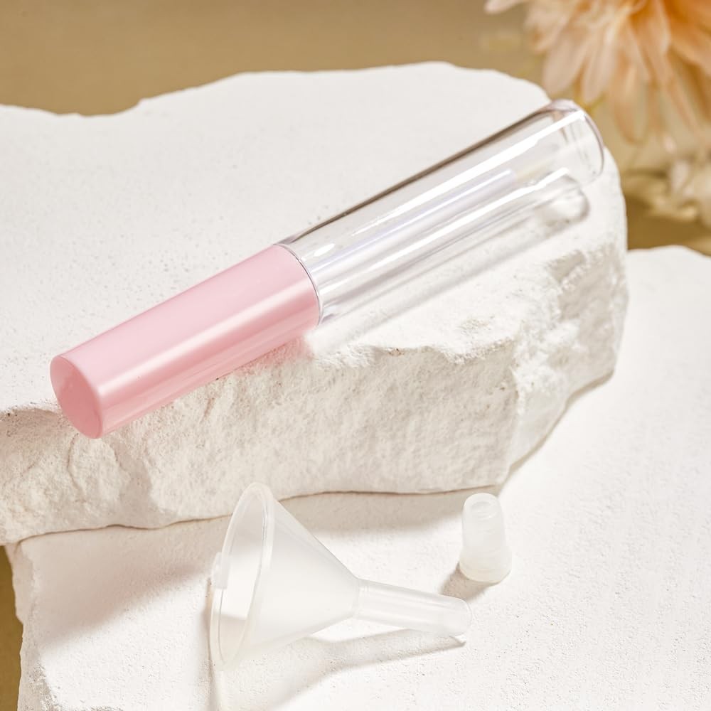 3-Pack Refillable Cosmetic Tubes with Wand - 10ml Travel Lip Gloss & Mascara Containers