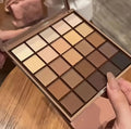 25 Color Eyeshadow Palette Neutral Brown Gray Makeup Set for Daily & Dramatic Looks