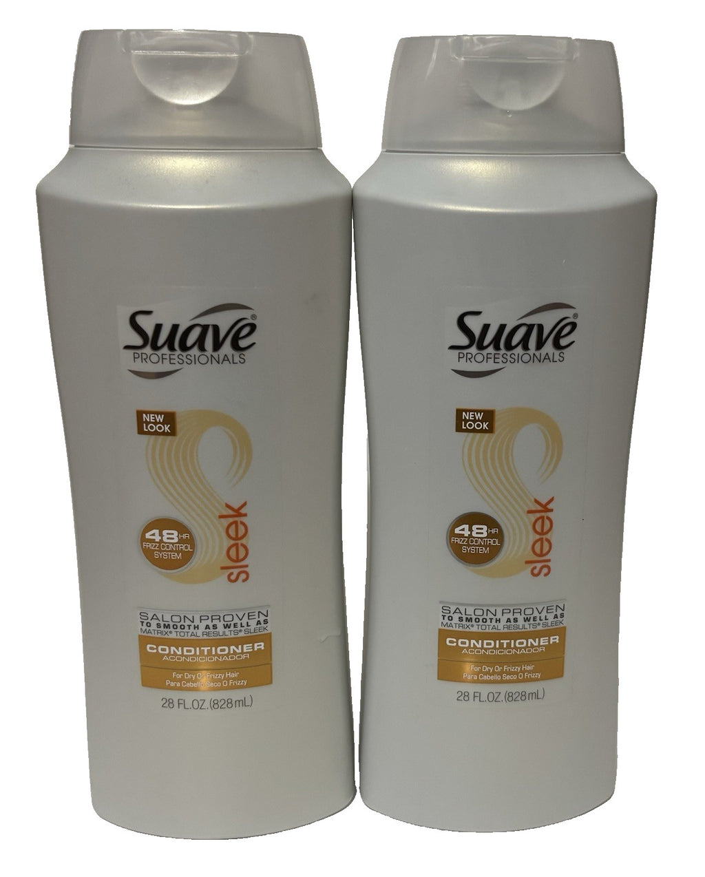 2 Pack Suave Professionals Sleek Smooth Frizz Control Conditioner 28 oz