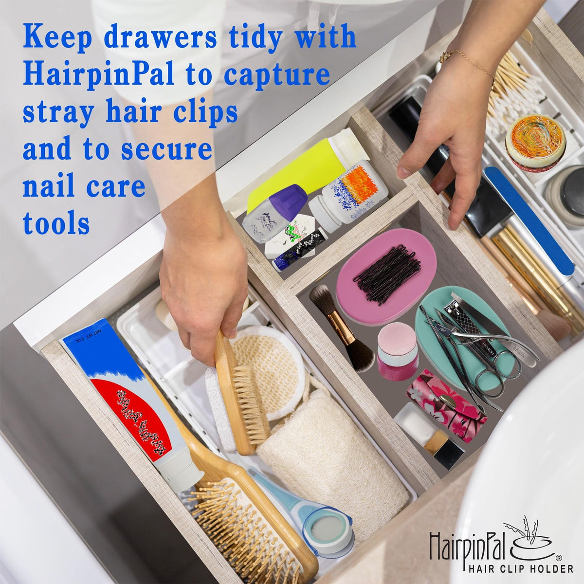 Magnetic Hairpin & Bobby Pin Holder - Organize Hair Clips & Accessories