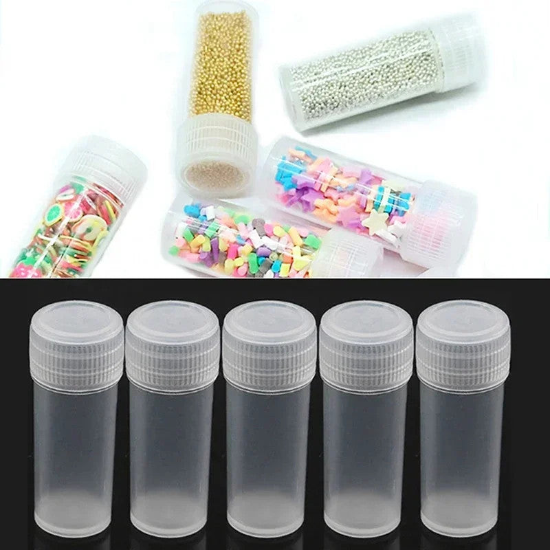 5ml Plastic Sample Jars - Small Storage Vials for Pills, Liquids & Powders