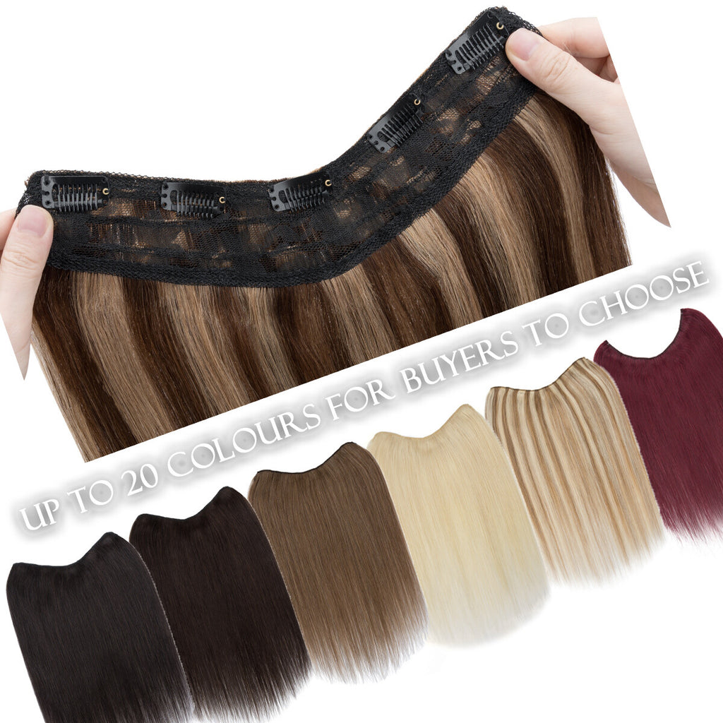 Clip-In Hair Extensions 100% Human Remy Hair Full Head V-Shape Long Styles