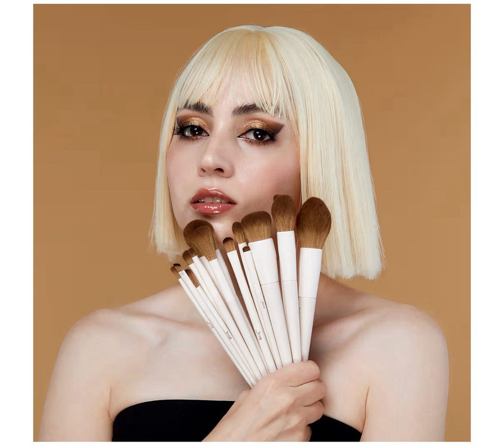 14Pcs Makeup Brush Set with Synthetic Powder Contour & Eye Brushes