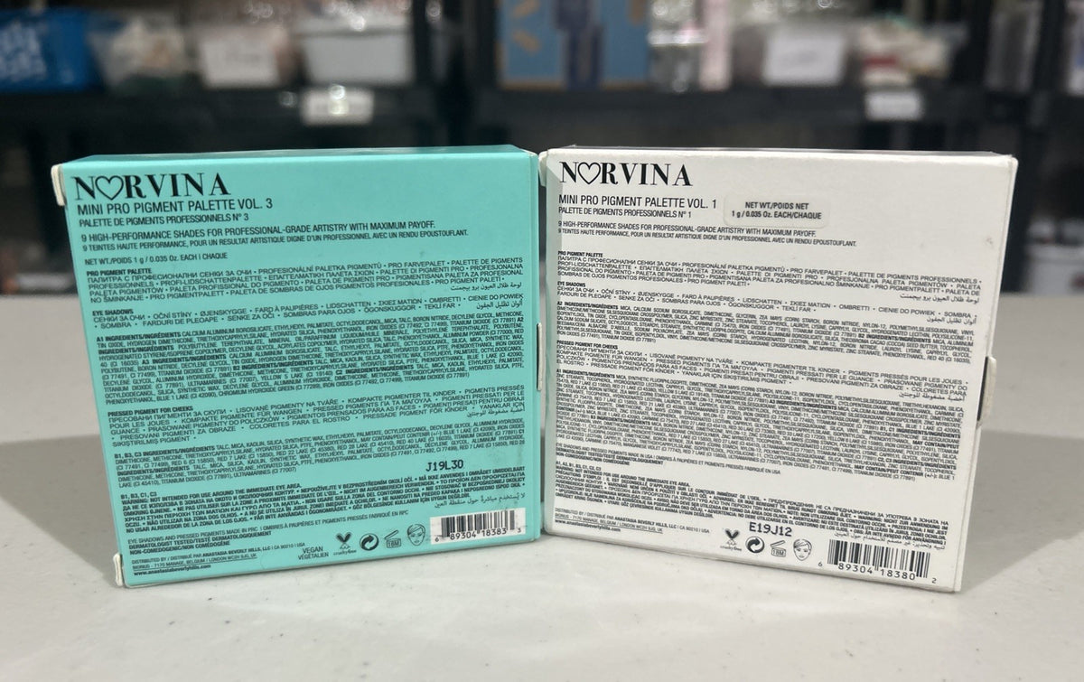 Anastasia Beverly Hills Mini NORVINA Pro Pigment Palettes Vol 1 & 3 – 2-Pack