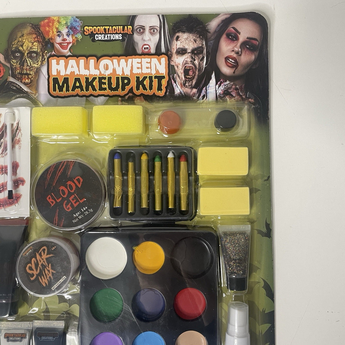 Halloween Family Makeup Kit with 12 Color Special Effect Face & Body Paints - 25 Pieces