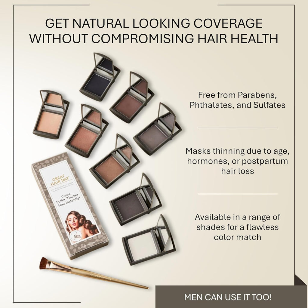 Blonde Root Touch Up Powder for Thinning Hair - Concealer & Volumizer