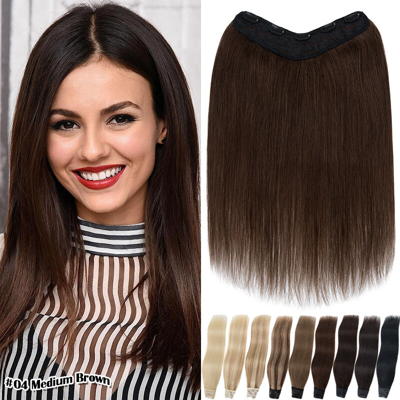 Clip-In Remy Human Hair Extensions Full Head Weft - 12-24 Inch, Multiple Styles & Colors