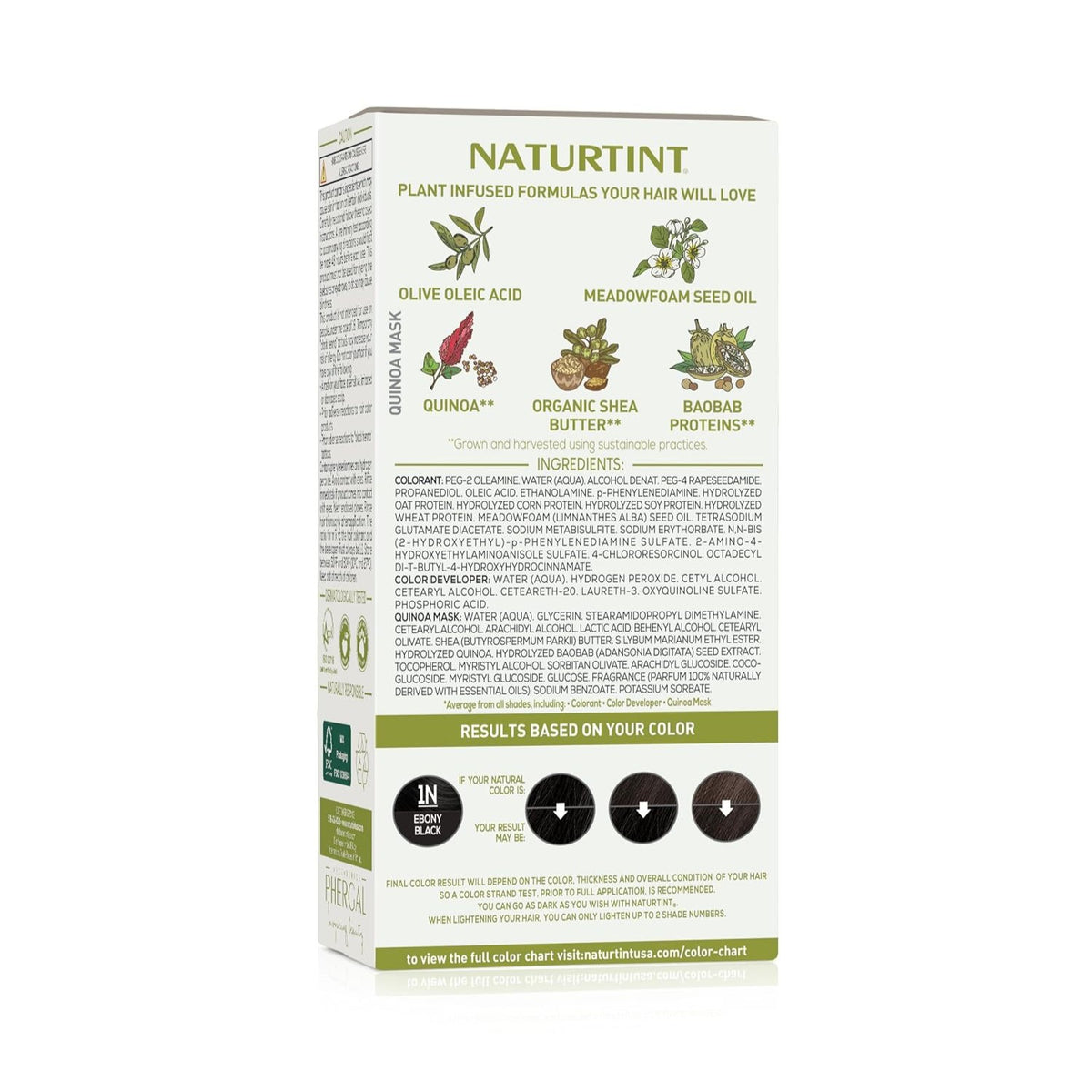 Naturtint Permanent Hair Colorant 1N Ebony Black - 4.5 Oz