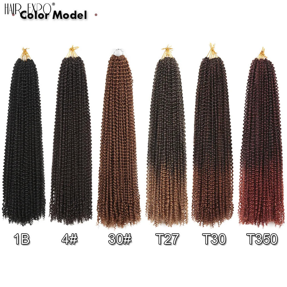 Pre Looped Ombre Passion Twist Crochet Hair Water Wave Synthetic