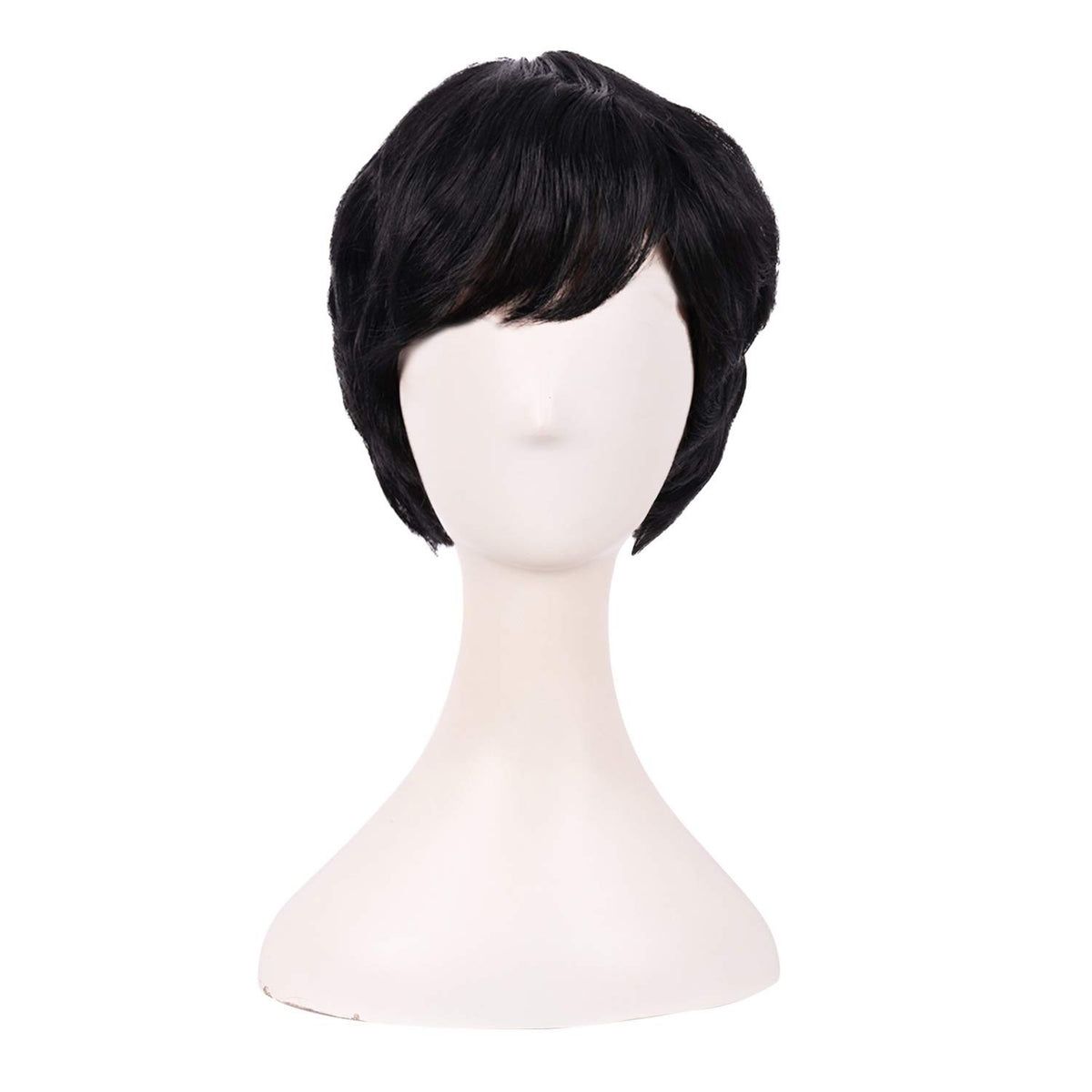 10 Inch Black Curly Wig for Women Short Fashion Hairpiece