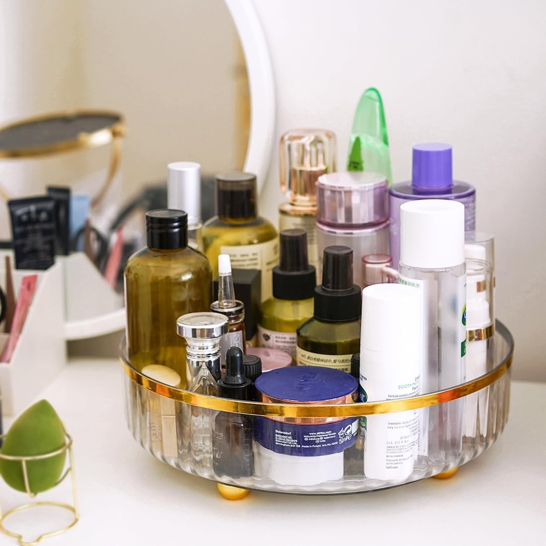 11-Inch Rotating Makeup Organizer Lazy Susan Turntable for Vanity & Bathroom