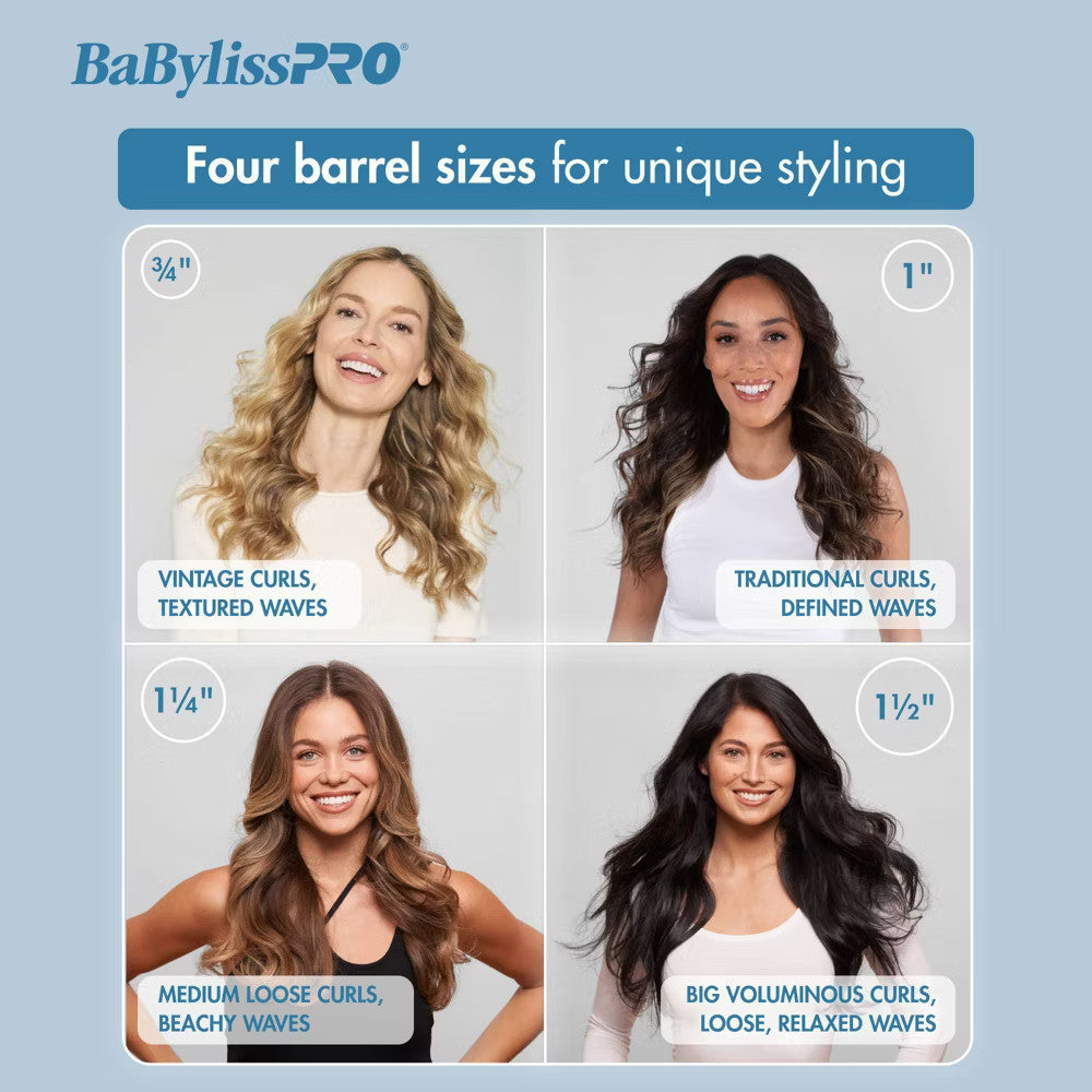 BaBylissPRO Nano Titanium 1.25-Inch Spring Curling Iron for Beachy Waves