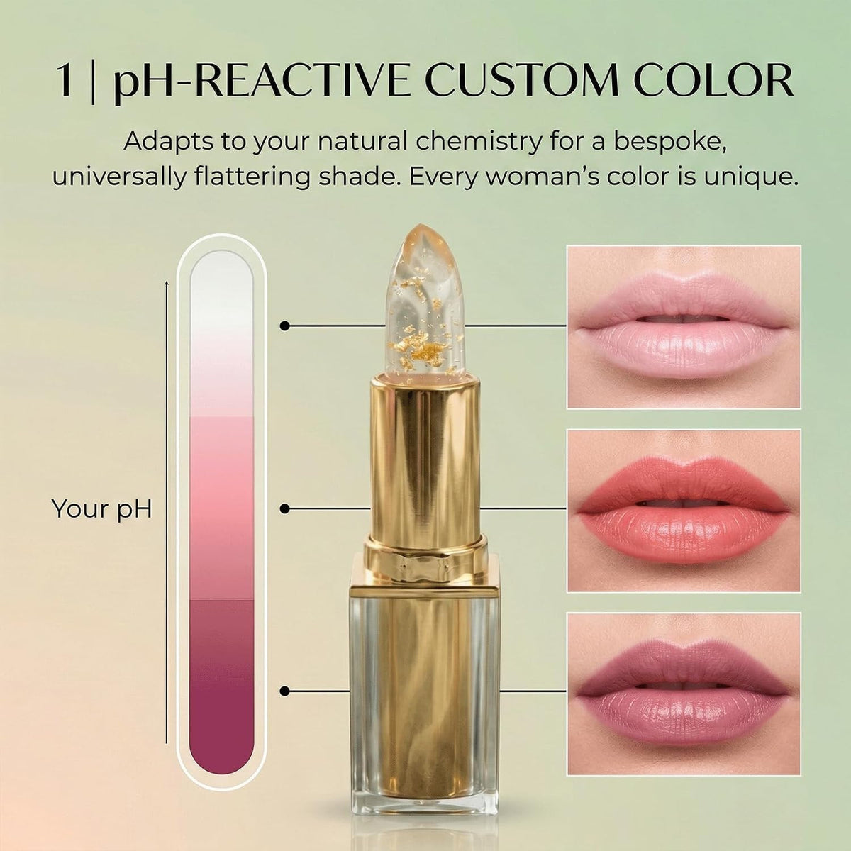 Color-Changing Lipstick with pH-Sensitive Nourishment - Deep Hydration
