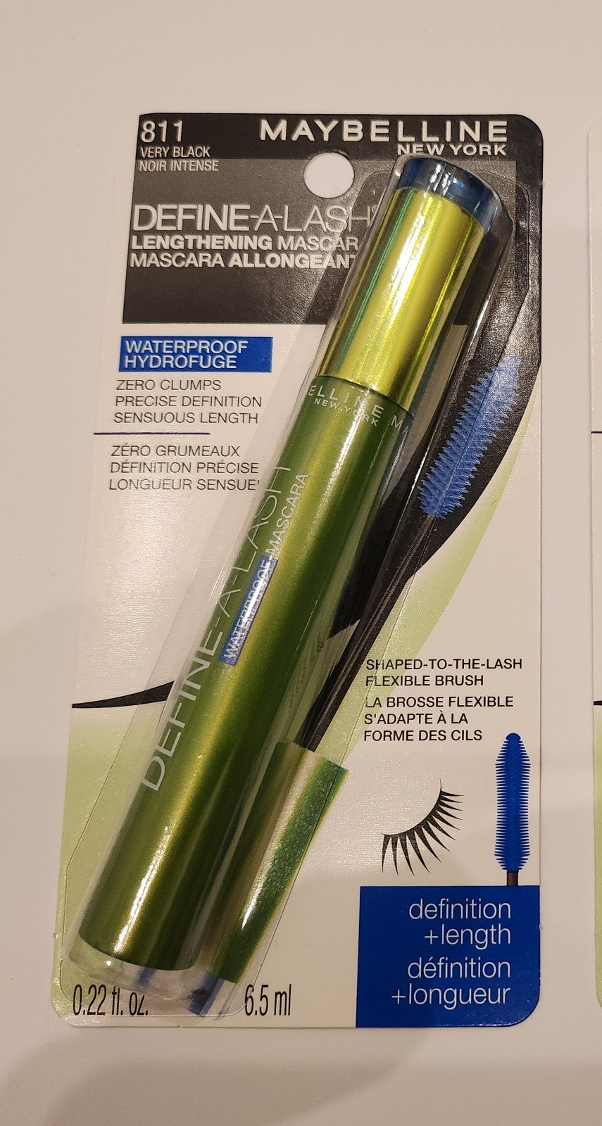 Waterproof Black Mascara for Long Lash Definition - Maybelline #811