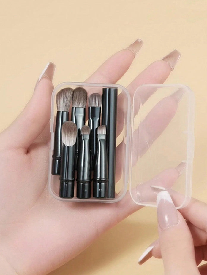 6PCS Makeup Brush Head Set Portable Nose Shadow & Eye Detailing Tools