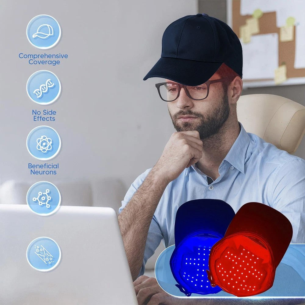 Red Light Therapy Hat for Hair Growth 660nm & 850nm | Hair Loss Treatment Cap