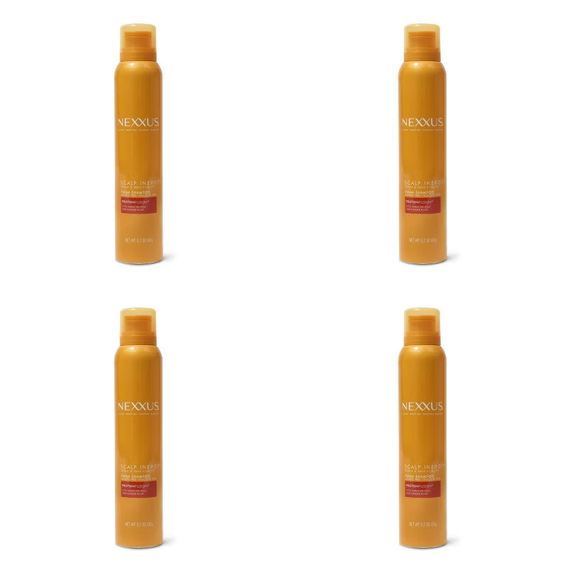 Nexxus Scalp Inergy Foam Shampoo with Ginger Root - Protein Fusion 6.7oz - Pack of 4