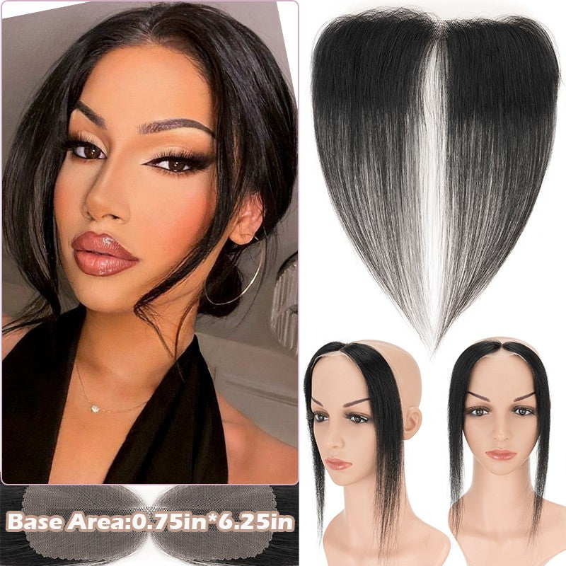 Human Hair Topper with Lace Front for Thinning Hair - Full Lace Hairpiece