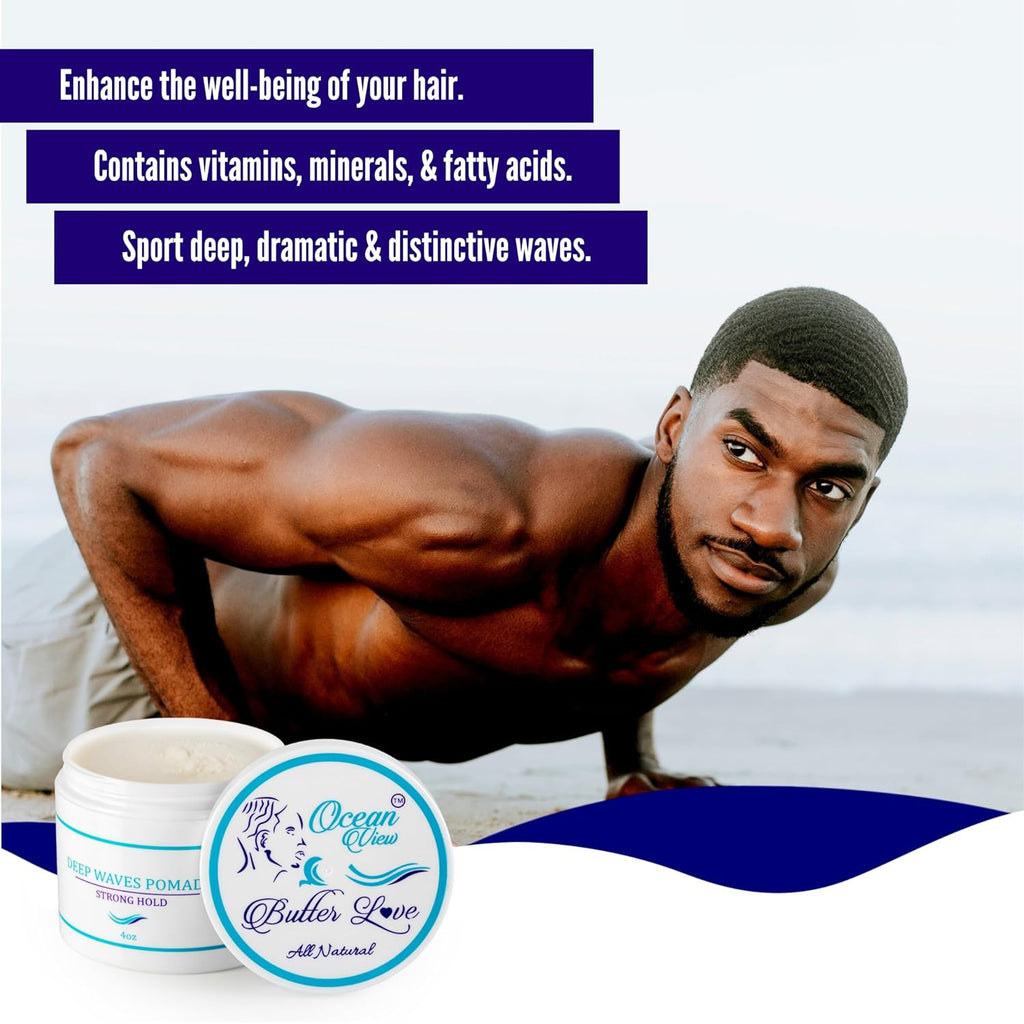 Wave Grease for Men & Women - Moisturizing 360 Wave Pomade, Strong Hold