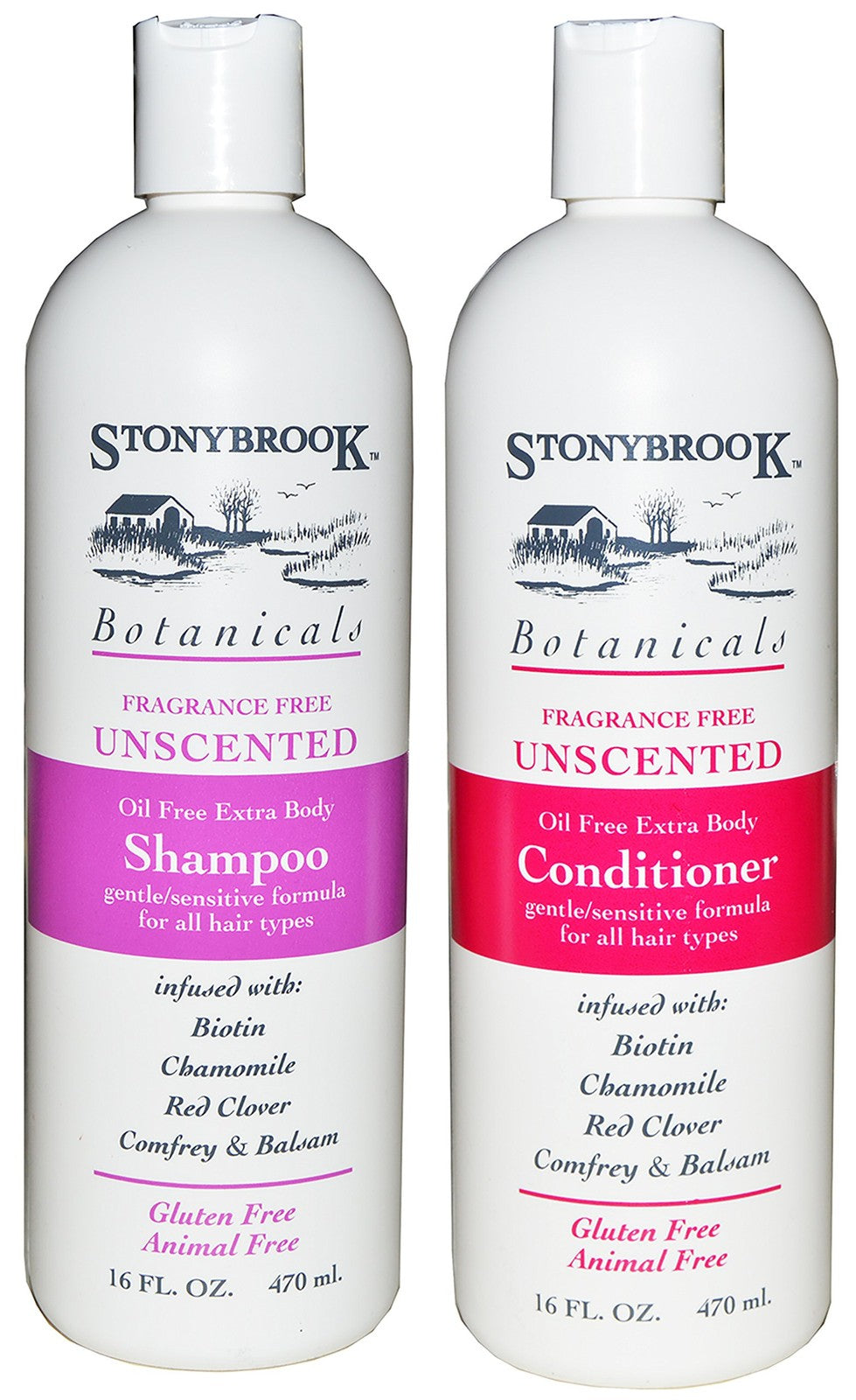 Unscented Hair Care Set - Fragrance-Free Shampoo & Conditioner for Sensitive Hair