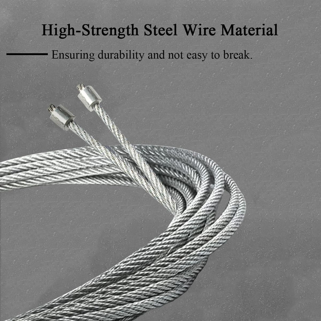 110" Alloy Steel Truck/Trailer Roll-Up Door Cables Kit 5/16" Eye - 2 Pack